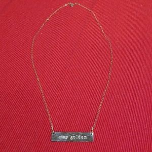 Gold "stay golden" necklace